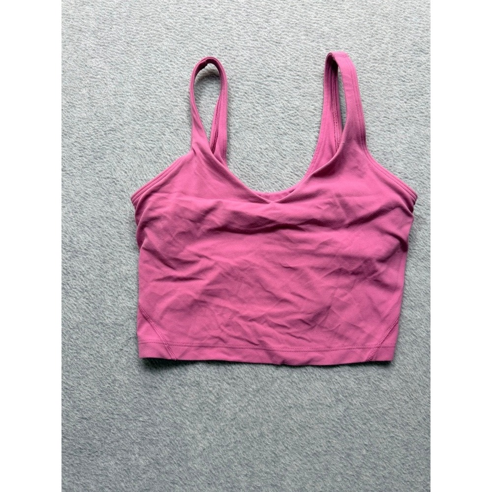 Lululemon Align Tank Top Pink Nulu Cropped Yoga Camisole Size 4